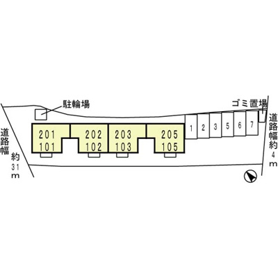 【区画図】 | パレス向日葵