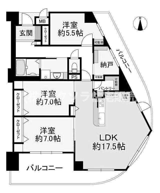 コム古川橋の間取り|間取り図はいかがですか？ご希望を叶える間取りですか？リビングの広さは？水回りの位置は？カウンターキッチン？など色々な情報が集約されています。弊社ではリフォームなどのご相談も承っております。