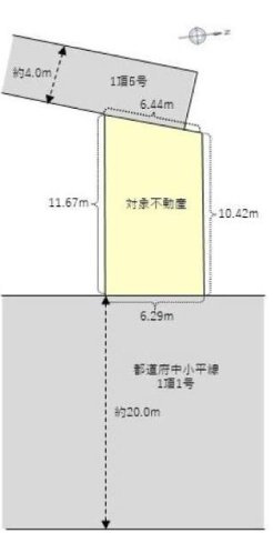 小金井市貫井北町３丁目 中央線 武蔵小金井駅 売地の土地図