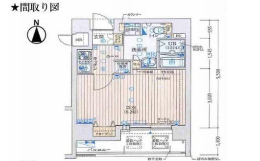 【オーナーチェンジ物件】アクロス京都七条鴨川御苑の間取り