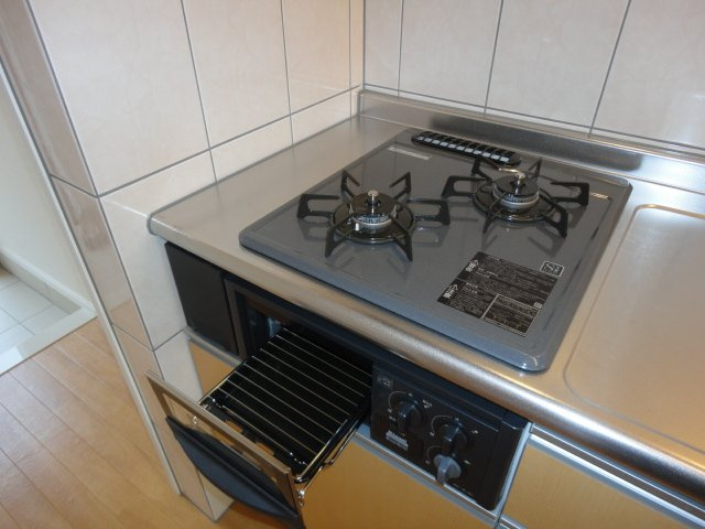 ソレイユⅡのキッチン|ガスコンロ
