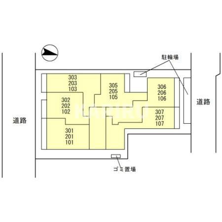 スカイコート鶴橋の区画図