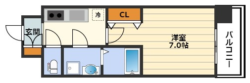 S-RESIDENCE大阪同心の間取り