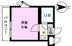 角部屋・２面採光の１Ｋ