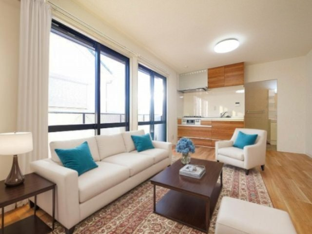 ブリーズ大安寺Ｂ　Ｃの居間・リビング|CGで家具等を配置したもので家具等は含まれません