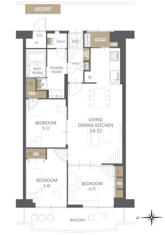 【間取り】メガロコープ西宮(Ⅱ)1号棟 