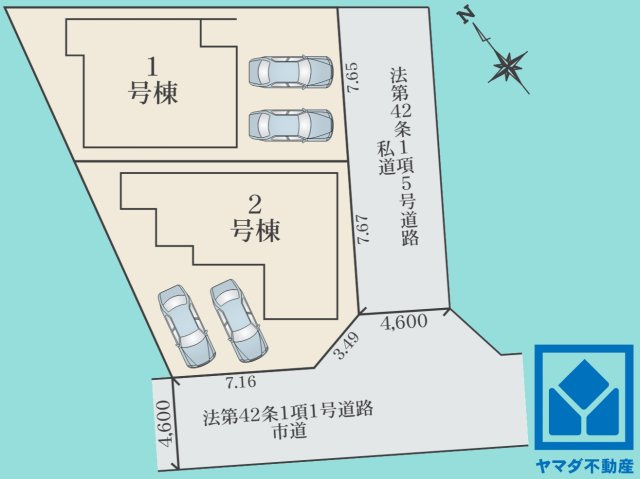 草津市南笠町　24-1期　1号棟の区画図
