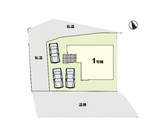 糟屋郡宇美町明神坂3丁目第2-1棟（1号棟）　の区画図|配置図（1号棟）