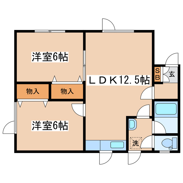 ハイツ弥生の間取り