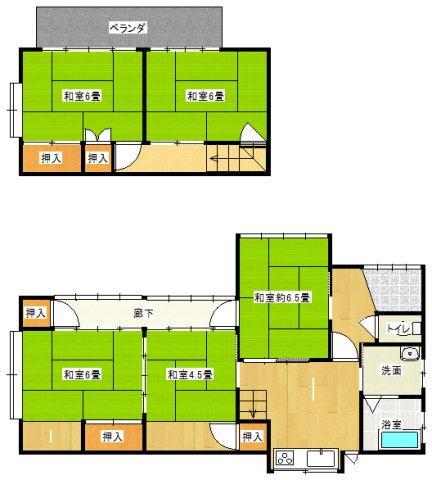 錦町花ノ井　5DKの間取り