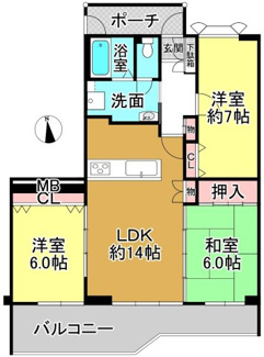 【間取り】 | ヴェルディール仰木第3号棟