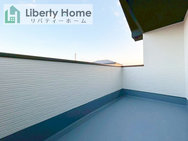 土浦市真鍋9期　新築戸建のバルコニー
