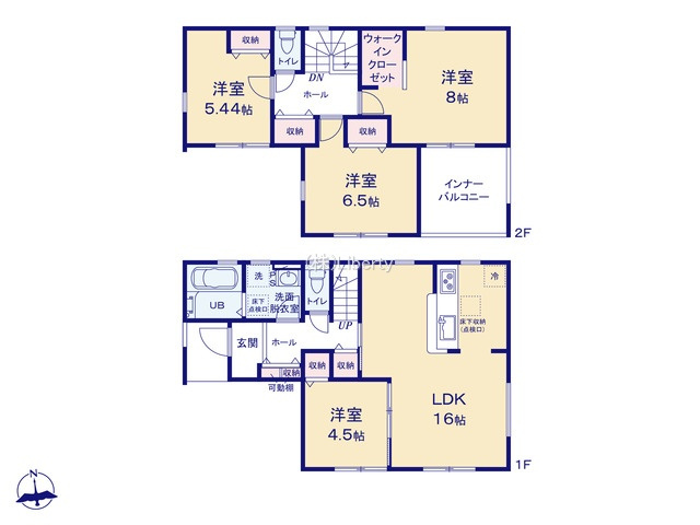 第1取手市野々井　新築戸建の間取り