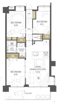 レーベンハイム東伏見Ⅰの間取り