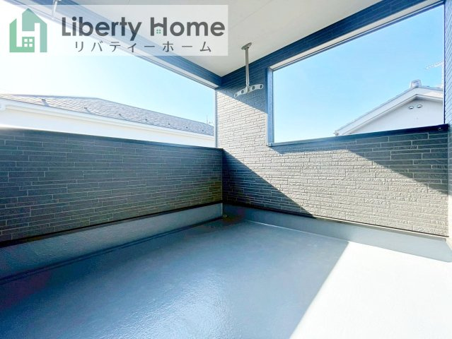 つくば市安食第1　新築戸建　1号棟のバルコニー