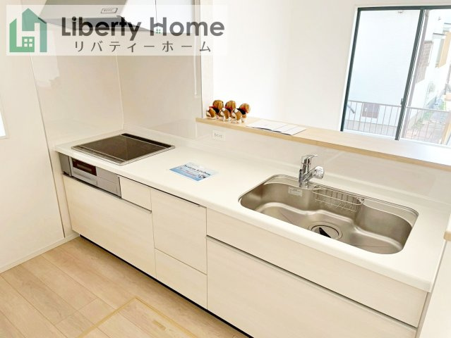 つくば市安食第1　新築戸建　1号棟の前面道路含む現地写真