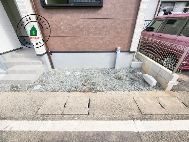 春日市春日原北町5丁目第1-2棟（1号棟）　の外観：施工例|お庭で自由な時間を過ごせます。