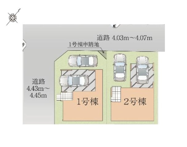 春日市春日原北町5丁目第1-2棟（1号棟）　の区画図|配置図（1号棟）