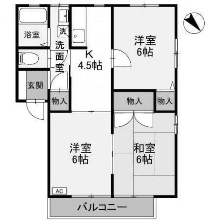 【間取り】 | エクセレントワイケイ　Ｂ