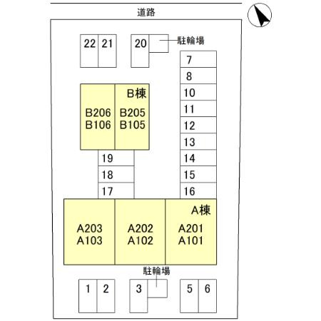 【区画図】 | エクセレントワイケイ　Ｂ