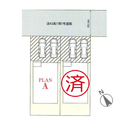 守谷市松前台6丁目　新築戸建　A号棟の駐車場