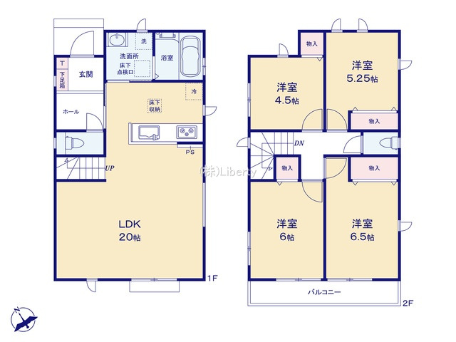 守谷市松前台6丁目　新築戸建　B号棟の間取り