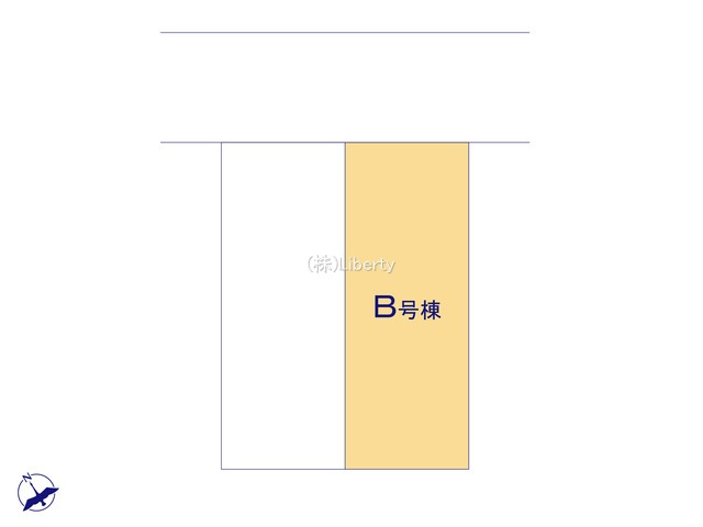 守谷市松前台6丁目　新築戸建　B号棟の区画図