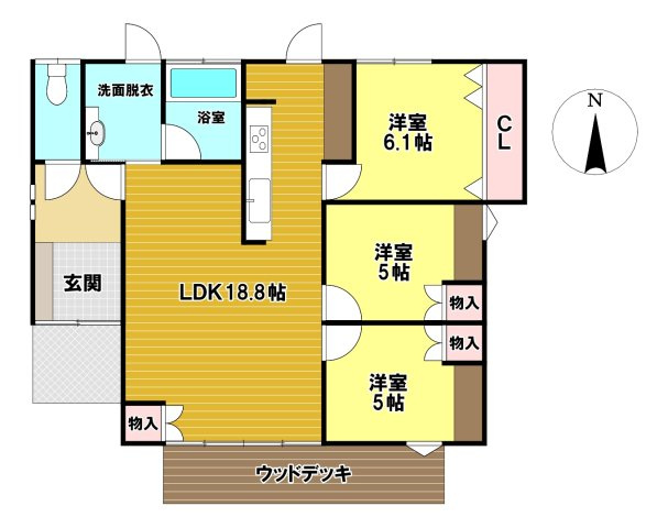 大生院 戸屋ノ鼻　中古戸建の間取り