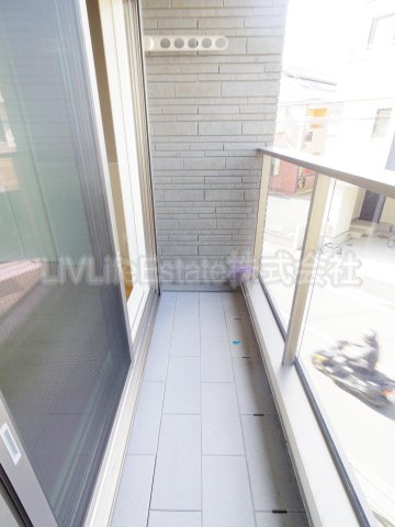 サニーコート（旧）大沼町2丁目新築のバルコニー