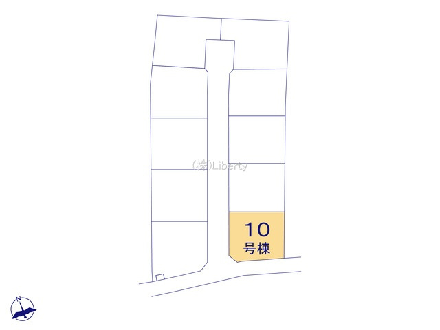 ひたちなか市稲田10期　新築戸建　10号棟の区画図
