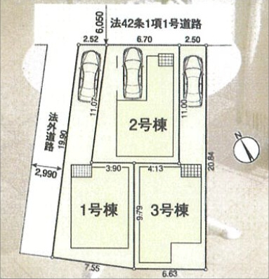 【区画図】 | 朝霞市溝沼第2　全3棟　３号棟 | ３号棟