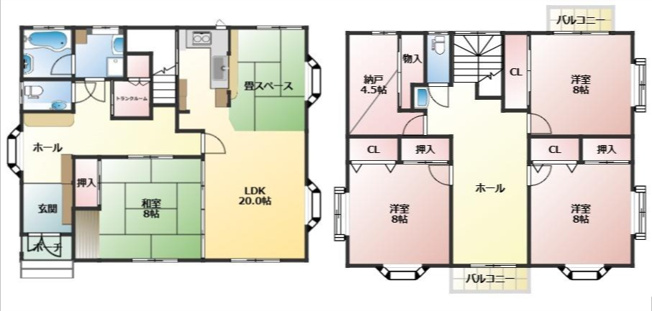 【間取り】 | 小金町2丁目貸家