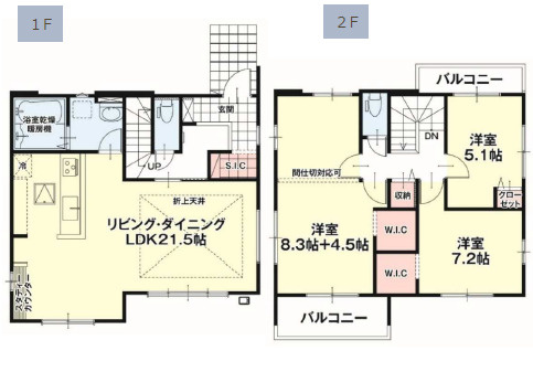 LIGARE宇都宮市東峰町2期　新築一戸建ての間取り|4号棟の間取りです。