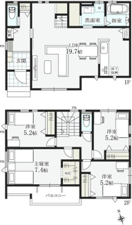 【間取り】 | ～FRESTiER～守谷市大柏　4LDK新築物件