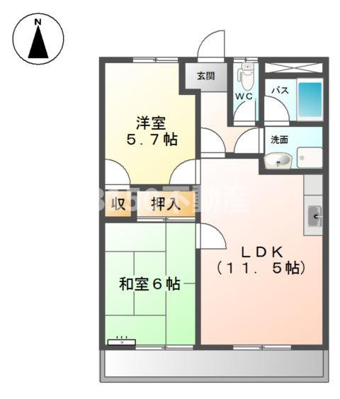 ハイツ園城の間取り