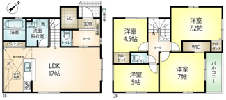 【間取り】 | 新築戸建　神戸市西区玉津町新方 | ４ＬＤＫ