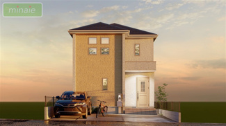 【外観パース】 | カースペースは並列2台を確保！
人気の大型ウォークインクローゼットも設置！