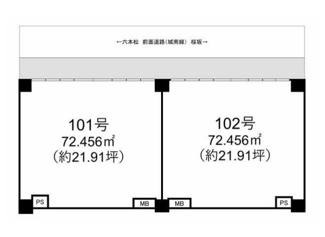リファレンス六本松ビルの区画図