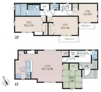 【間取り】 | 綾瀬市落合南4丁目  3号棟 4期 | 都市ガス　南向きバルコニー2箇所　Ｗロックカードキー　浴室乾燥機+窓　1階掃出し窓シャッター付　リビング収納　各居室収納