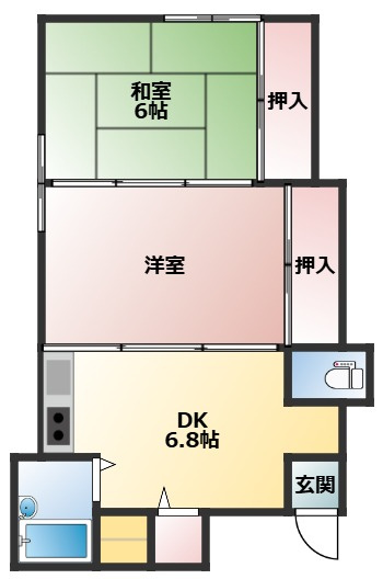 マルタケ荘2階の間取り