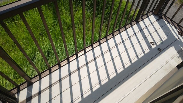 山一ハイツのバルコニー