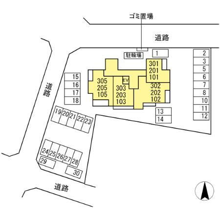 アーブル 西岩田の区画図