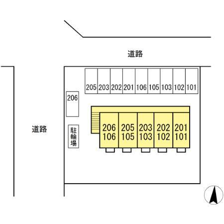 J'sパレス Ⅱの区画図