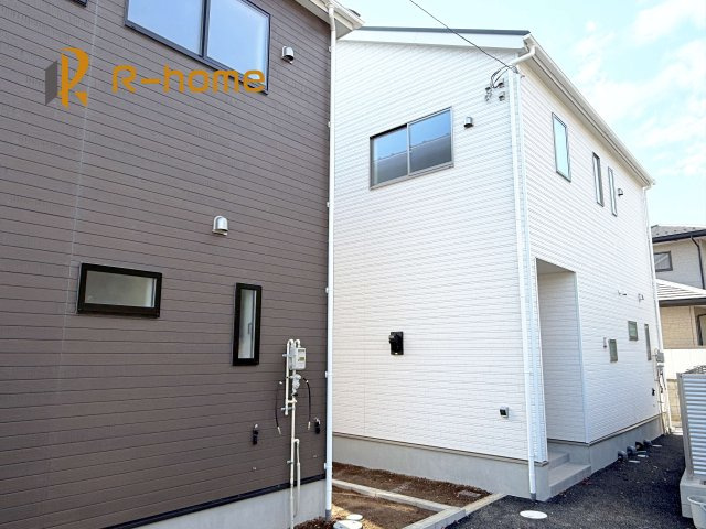 つくば市大曽根第1　新築戸建て　1号棟の外観|建物完成いたしました！ご予約で『平日』や『夕方』などでもご見学可能です！
