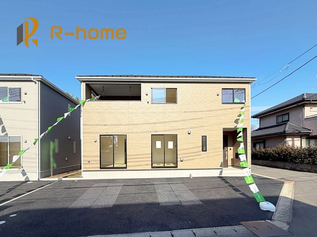 つくば市大曽根第1　新築戸建て　3号棟の外観|建物完成いたしました！ご予約で『平日』や『夕方』などでもご見学可能です！