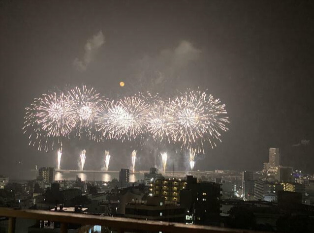 熱海来の宮マンションの展望|花火大会