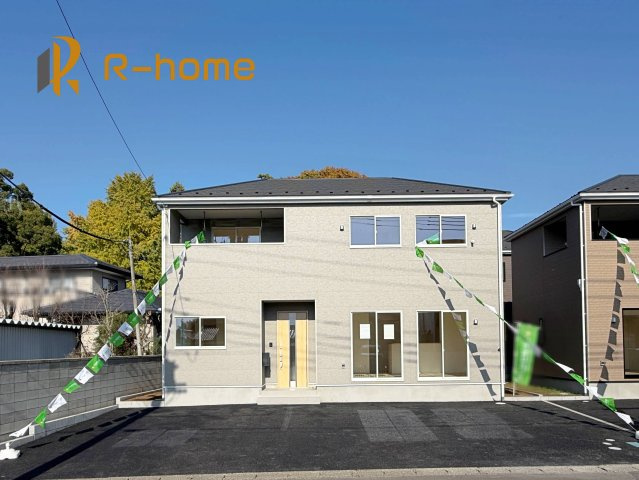 つくば市大曽根第1　新築戸建て　4号棟の外観|ご予約を頂ければ、『平日』はもちろん『早朝』や『夜間』もご見学可能です♪お気軽にお申し付けください♪