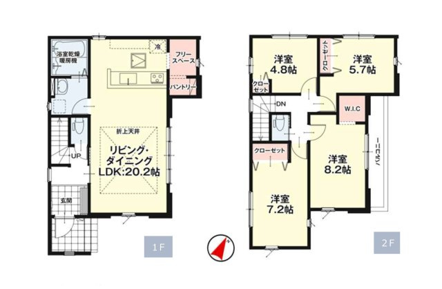 福岡市城南区長尾4丁目第2-4棟（4号棟）の間取り|全居室収納付きで便利です。