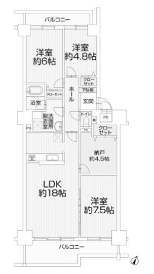 【間取り】 | サンロイヤル箕面コスモ１号館
