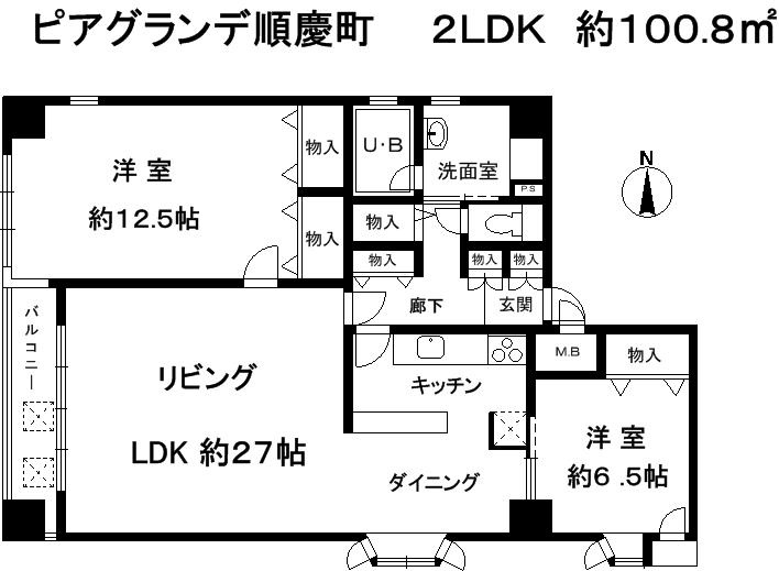 ピアグランデ順慶町の間取り